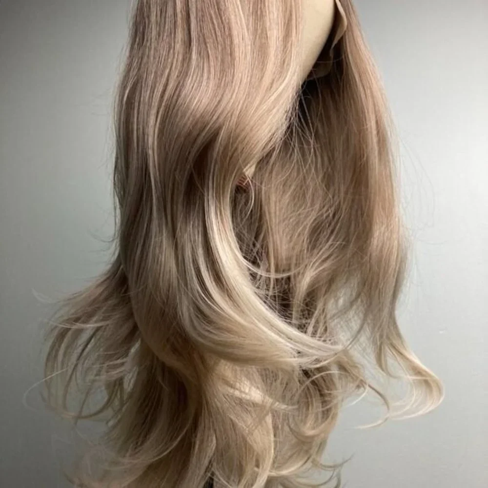 Ash Brown Wigs,Ombre Blonde Wig